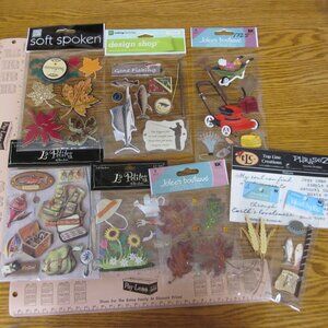 9 Packages Fishing Outdoors Stickers Cards Scrapbooking